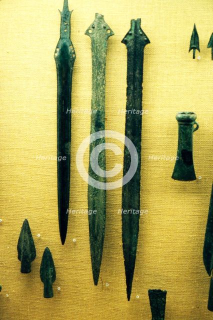 Celtic Bronze Iron Age Sword-Blades from Rive Seine at Paris, c800BC. Artist: Unknown.