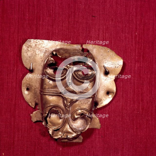 Celtic Bronze Mount of Stylised Human Head, Stanwick, Yorkshire, c1st century.  Artist: Unknown.