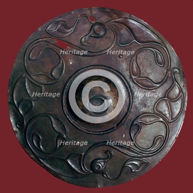 Celtic bronze shield boss, 2nd century BC. Artist: Unknown