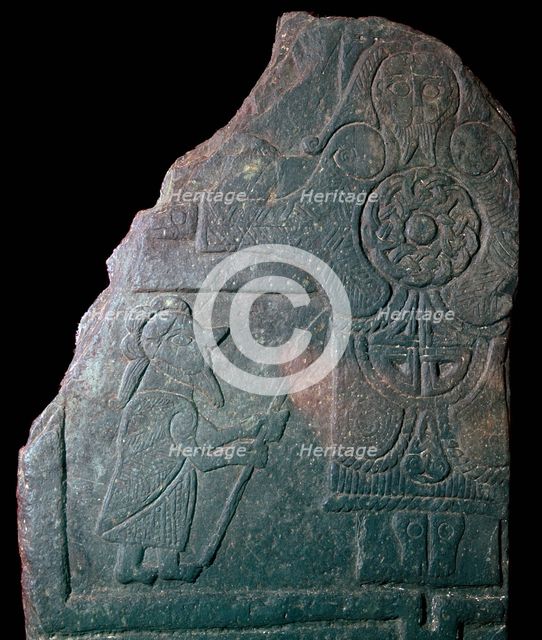 Celtic Calf of Man Crucifixion slab, 8th century. Artist: Unknown