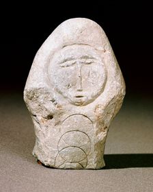 Celtic carved head, Eype, Dorset, c1st century