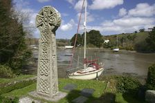 Celtic cross, St Just in Roseland, Cornwall
