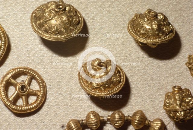 Celtic Gold Amulets, from the Treasure of Szarazd-Regly, Tolna County, Hungary, c.6th century BC. Artist: Unknown.