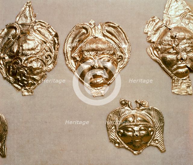 Celtic gold mounts, Birkenfeld, Germany, 5th - 4th century BC. Artist: Unknown