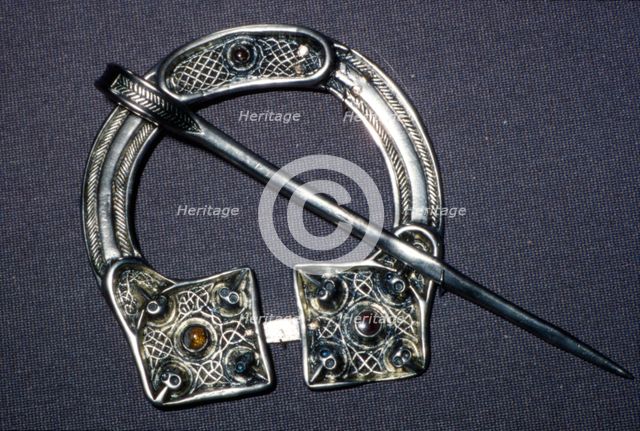 Celtic Penannular Brooch from Ballynaglough, 8th century. Artist: Unknown.
