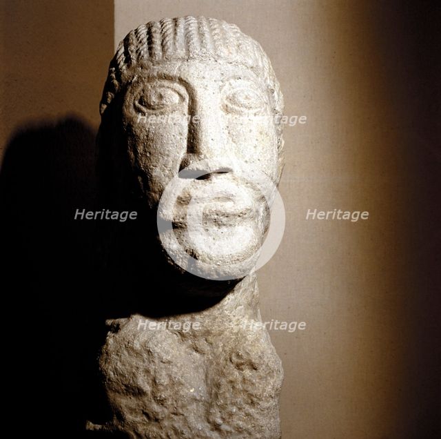 Celtic stone head, Salzburg, Austria, 1st century BC - 1st century. Artist: Unknown