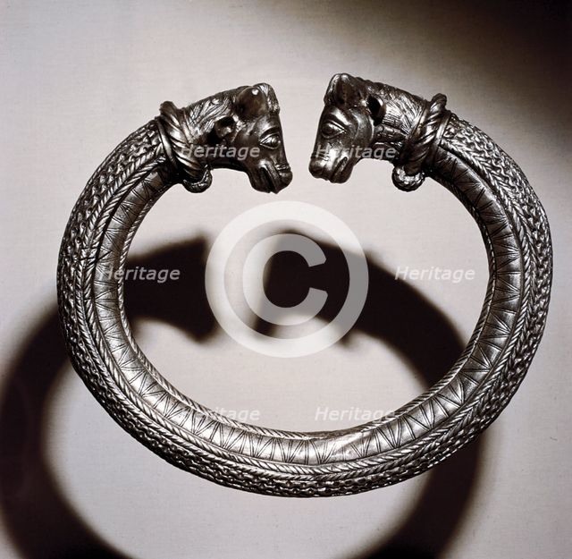 Celtic silver torc, Stuttgart, Germany, 2nd century BC. Artist: Unknown