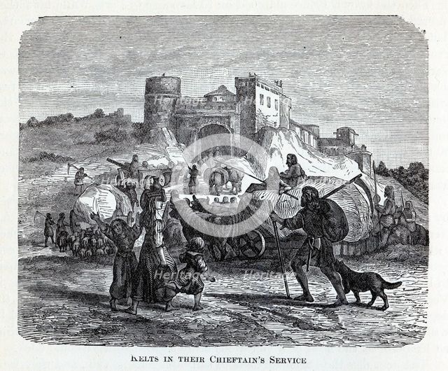 Celts in their chieftains service, 1882. Artist: Anonymous  