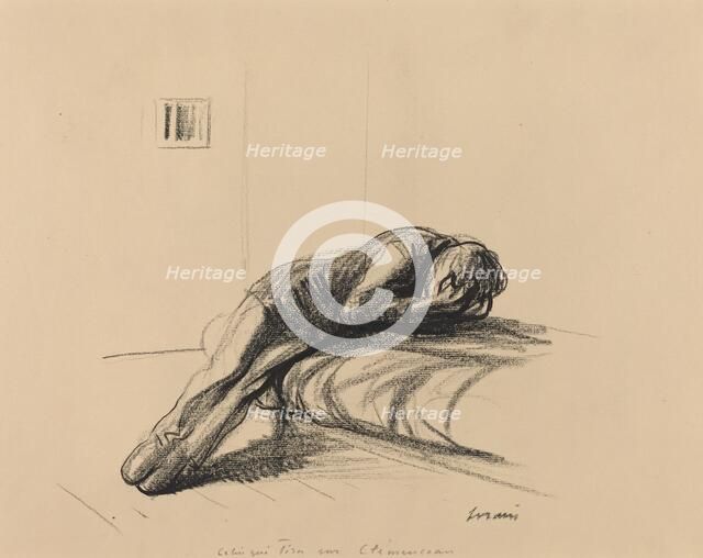 Celui qui tira sur Clemenceau, in or after 1919. Creator: Jean Louis Forain.