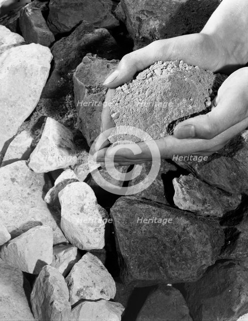 Cement materials, 1963.  Creator: Michael Walters.