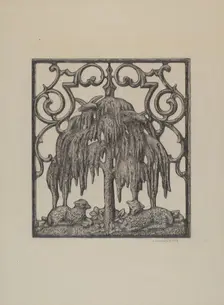 Cemetary Gate, 1937. Creator: Austin L. Davison
