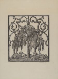 Cemetary Gate, 1937. Creator: Austin L. Davison