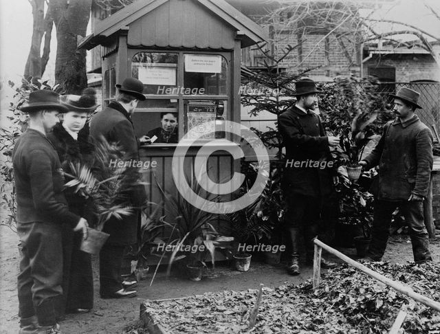 Cemetery flower store, Breslau, Germany, between 1895 and 1910. Creator: Unknown.