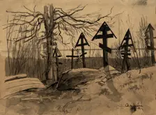 Cemetery in Selivanikha, 1907. Creator: Dmitrii Innokent'evich Karatanov