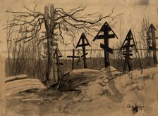 Cemetery in Selivanikha, 1907. Creator: Dmitrii Innokent'evich Karatanov