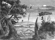 'Cemetery of the Sioux Indians; Ocean to Ocean, the Pacific railroad 1875. Creator: Frederick Whymper