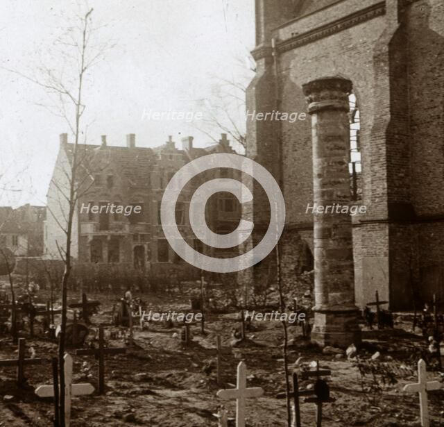 Cemetery, Nieuwpoort, Flanders, Belgium, c1914-c1918. Artist: Unknown.