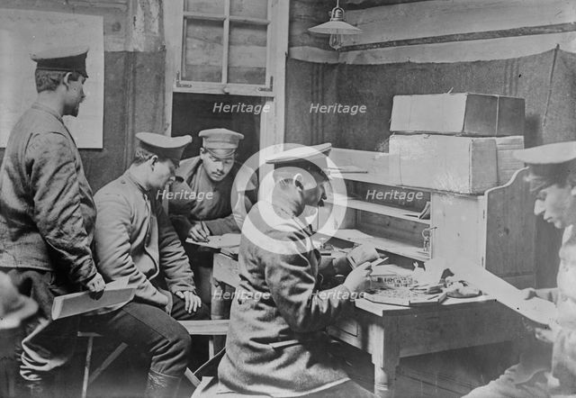 Censoring prisoners' mail, Doeberitz, 23 Sept 1915. Creator: Bain News Service.