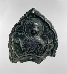 Censer Handle with Virgin Orant, Byzantine, 13th-14th century. Creator: Unknown