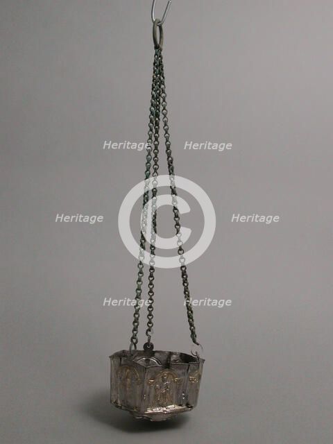 Censer with Six Holy Figures, Byzantine, ca. 582-602. Creator: Unknown.