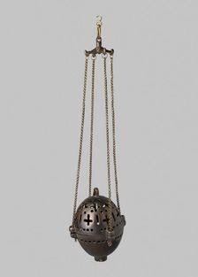 Censer with Pierced Geometric Motifs, German, 12th century. Creator: Unknown