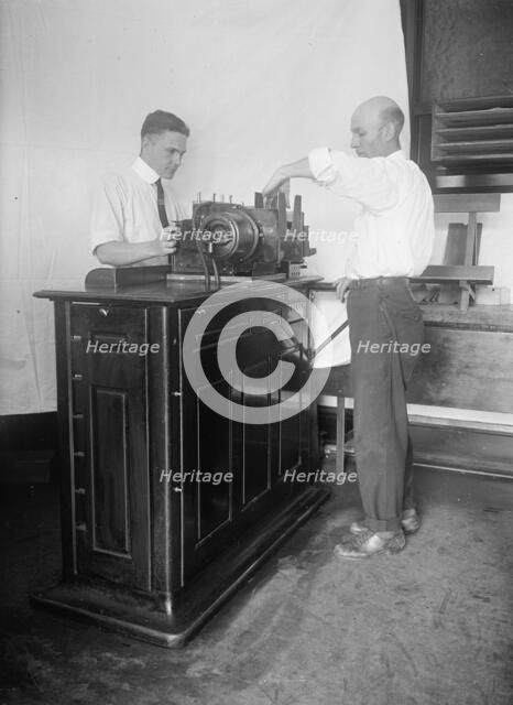 Census Bureau, Department of Commerce - Tabulating Machine, 1917. Creator: Harris & Ewing.