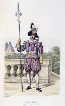 Cent-Suisses, Tenue de Cèrèmonie 1814-17. Artist: Eugene Titeux