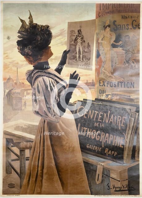 Centenaire de la Lithographie, Galerie Rapp, 1895. Creator: D'Alesi, Hugo (1849-1906).
