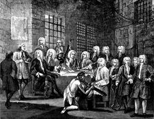 Centenary of John Howard, Prison Reformer: committee inquiring into the Fleet Prison, 1729, (1890). Creator: Unknown