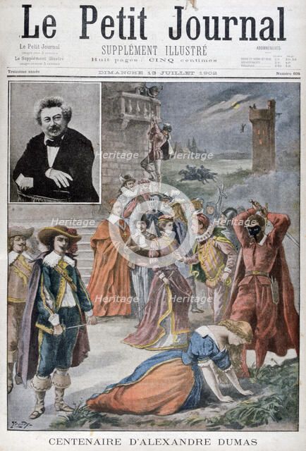 Centenary of the birth of Alexandre Dumas, 1902. Artist: Yrondy