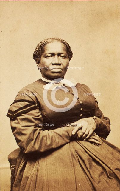 Centennarian dies suddenly. [Portrait of Emily Holmes of Bridgeport, Conn.], c1890-c1899. Creator: Buell & Seaver.
