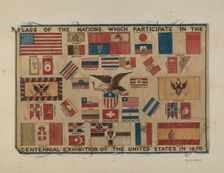 Centennial Textile - Flag, 1935/1942. Creator: H. Langden Brown