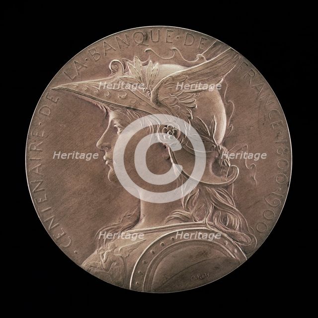 Centennial of the Bank of France, 1800-1900 [obverse], 1900. Creator: Louis Oscar Roty.