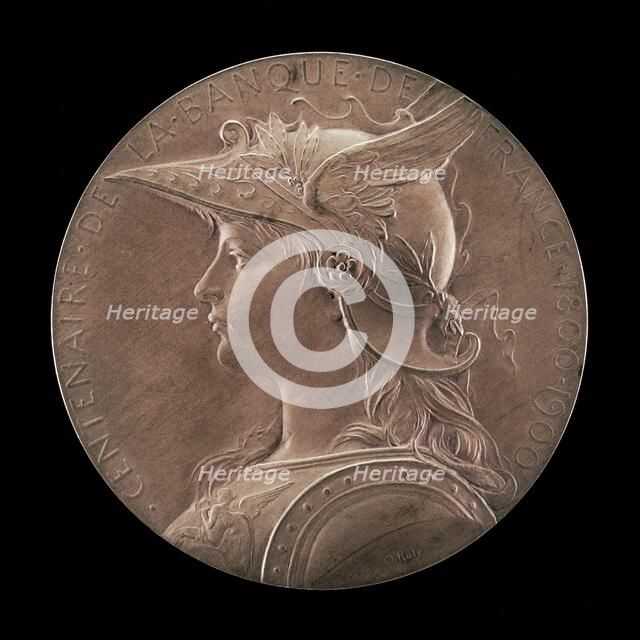 Centennial of the Bank of France, 1800-1900 [obverse], 1900. Creator: Louis Oscar Roty.