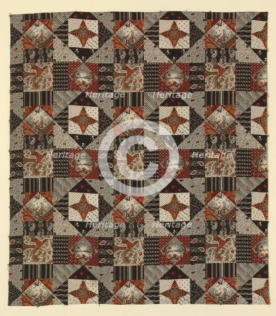 Centennial Print (Furnishing Fabric), New Hampshire, c. 1875. Creator: Cocheco Cotton Manufacturing Company.