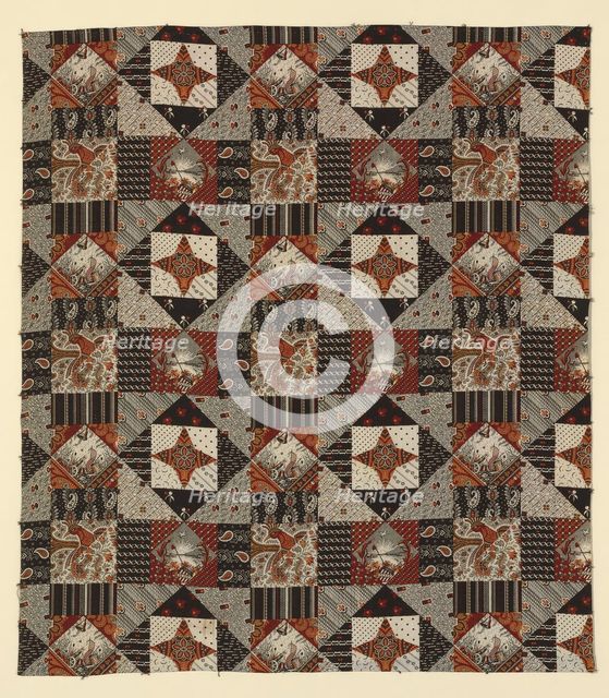 Centennial Print (Furnishing Fabric), New Hampshire, c. 1875. Creator: Cocheco Cotton Manufacturing Company.
