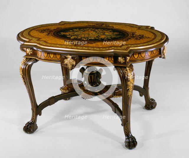 Center Table, c. 1862. Creators: Unknown, Joseph Cremer.