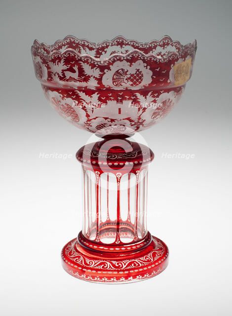 Centerpiece, Bohemia, c. 1840/50. Creator: Bohemia Glass.