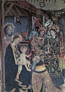 Central table of the Condestable altarpiece. Epiphany (1464-1465), in the Chapel of Saint Agat…