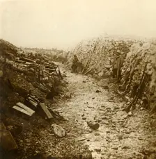 Central telephone post at Froideterre, Verdun, northern France, c1916