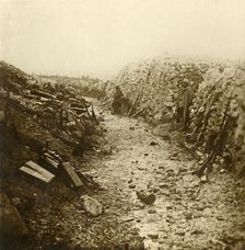Central telephone post at Froideterre, Verdun, northern France, c1916