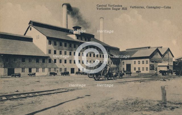 'Central Vertientes Sugar Mill, Camaguey, Cuba', c1910. Artist: Unknown.