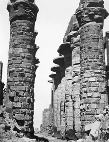 Central alley of the great temple at Karnak, Egypt, 1878