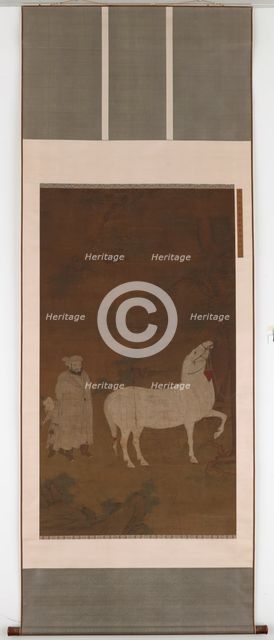 Central Asian groom pasturing a horse, 14th century. Creator: Unknown.