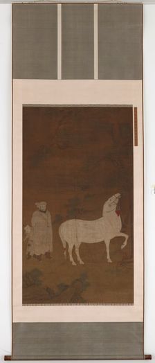 Central Asian groom pasturing a horse, 14th century. Creator: Unknown