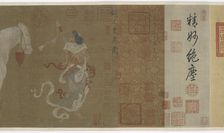 Central Asians Presenting Tribute Horses, Ming or Qing dynasty, (17th century?). Creator: Unknown