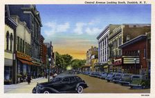Central Avenue looking south, Dunkirk, New York, USA, 1940
