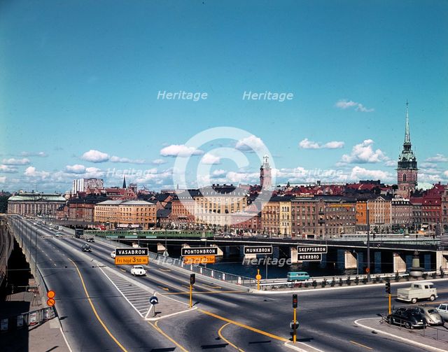 Central bridge, Stockholm, Sweden, 1960s.
 Creator: Unknown.