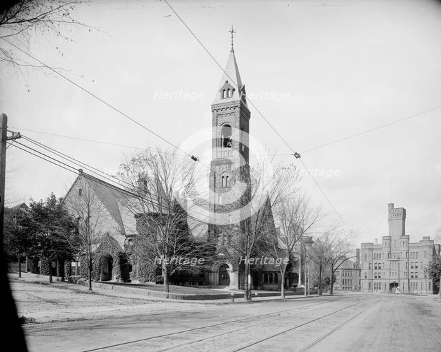Central Church and Armory, Worcester, Mass., c1906. Creator: Unknown.