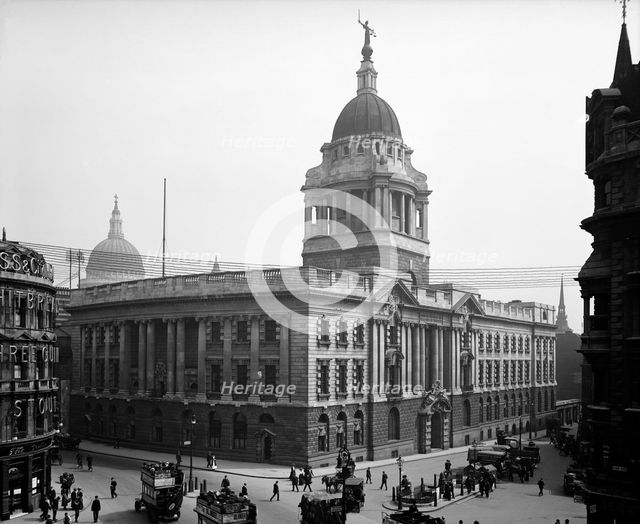 Central Criminal Court, Old Bailey, City of London, 1910. Artist: Bede